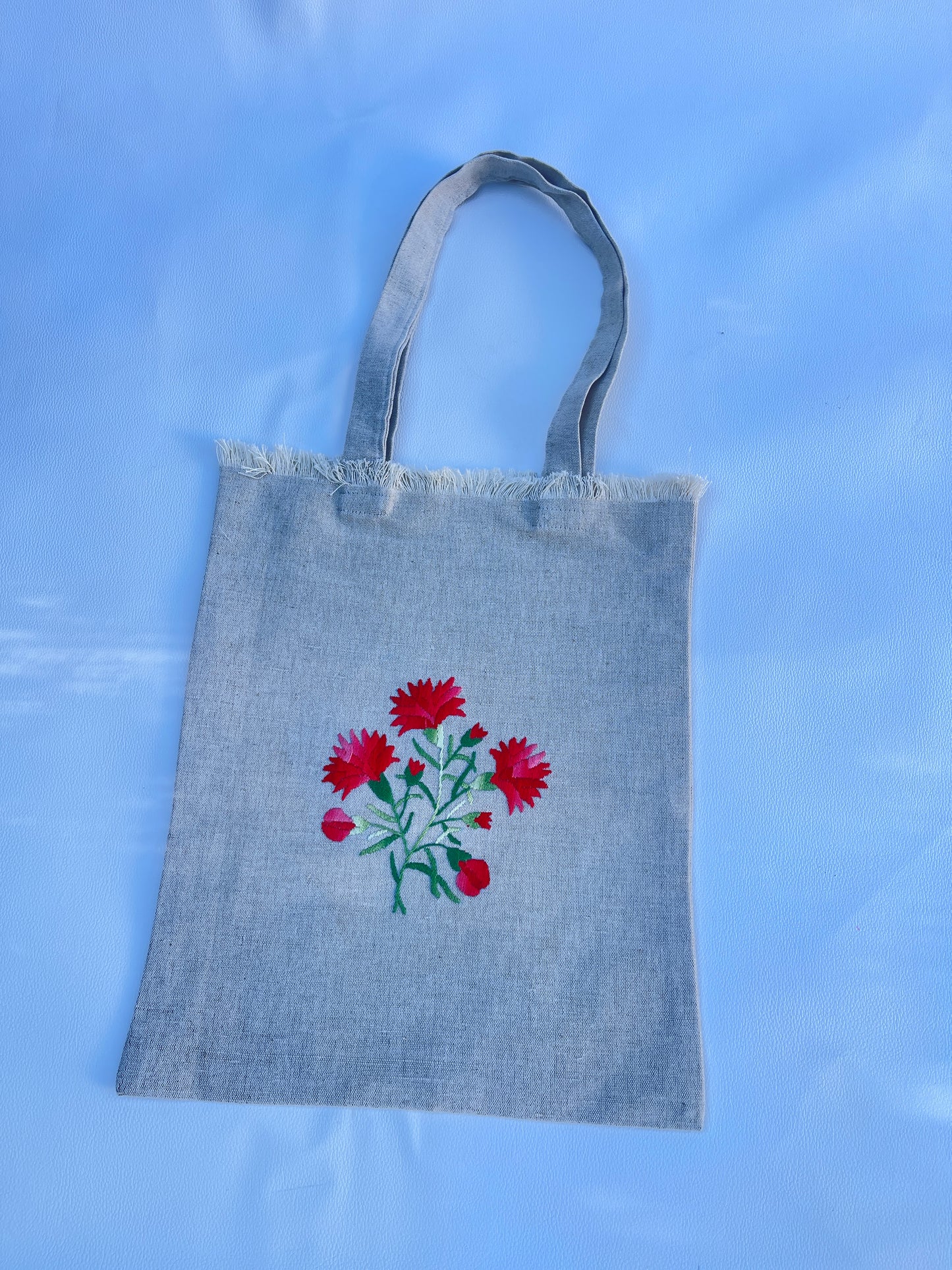 Bolso flores rojas