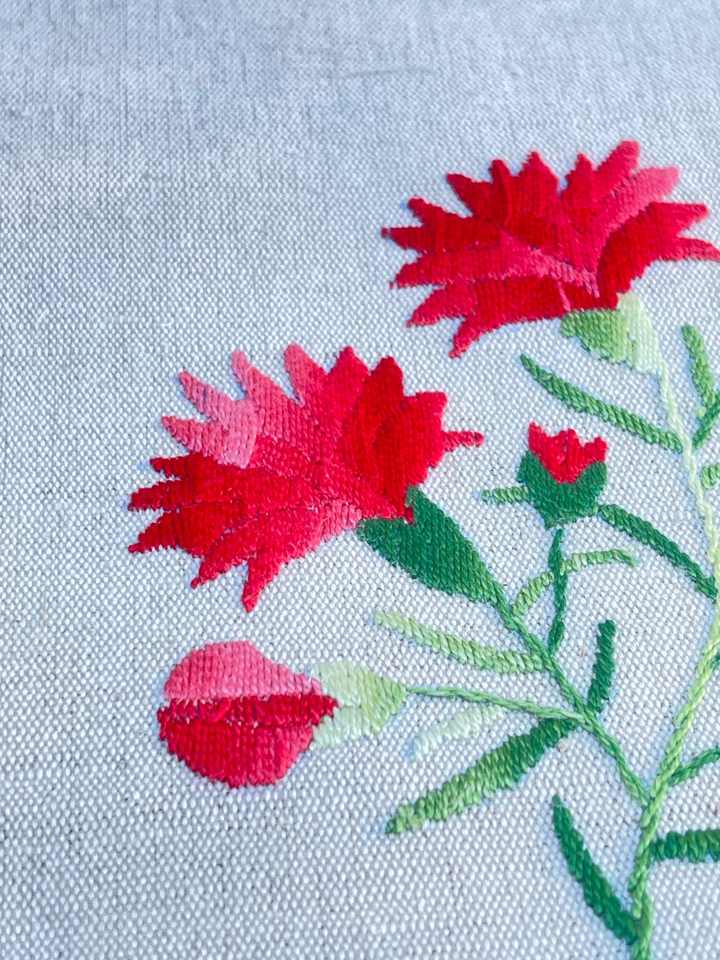 Bolso flores rojas